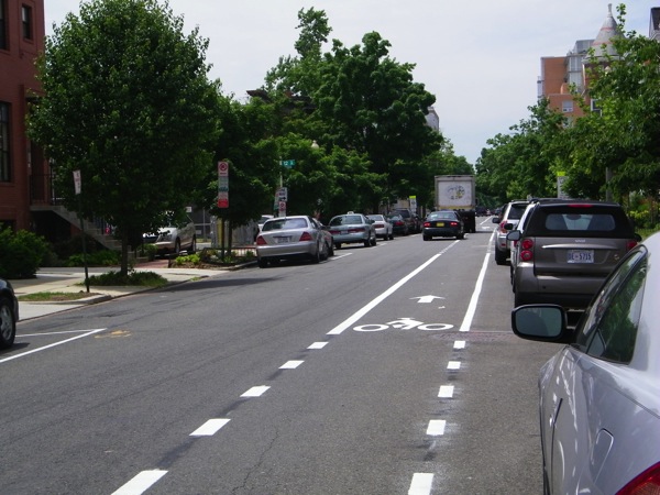 V street bike lane